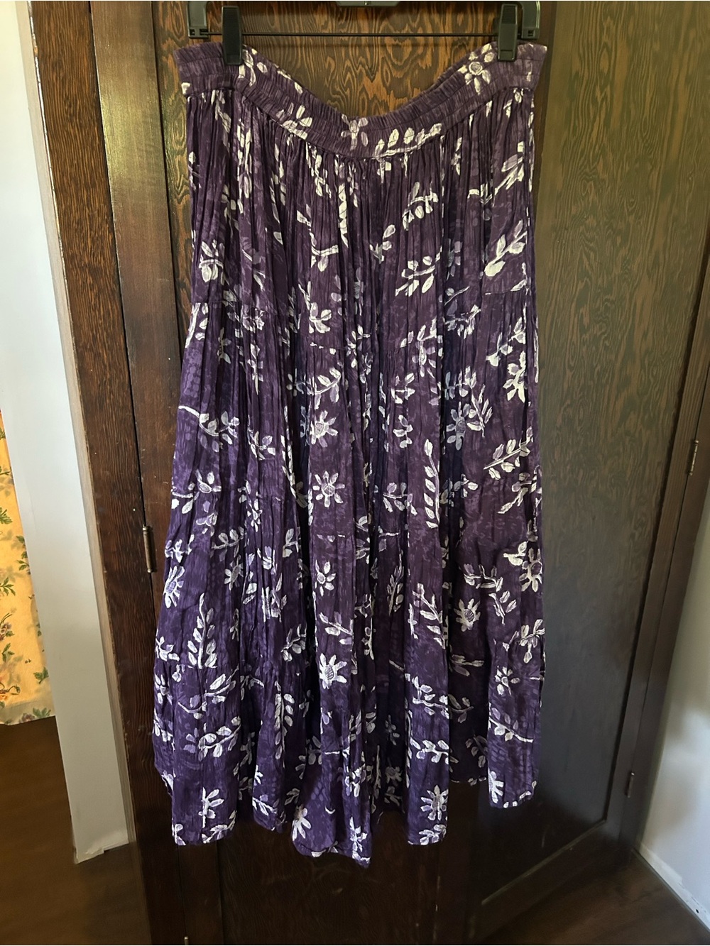 Vintage 90's Floral Cotton Maxi Skirt